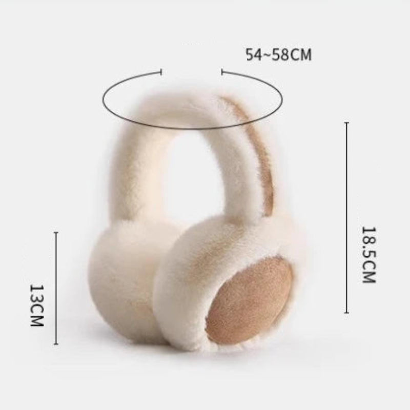 Plush Earmuffs Headband Winter Soft Warm Ear Warmers Beige Gray Black White Unisex Accessory | Sansoti