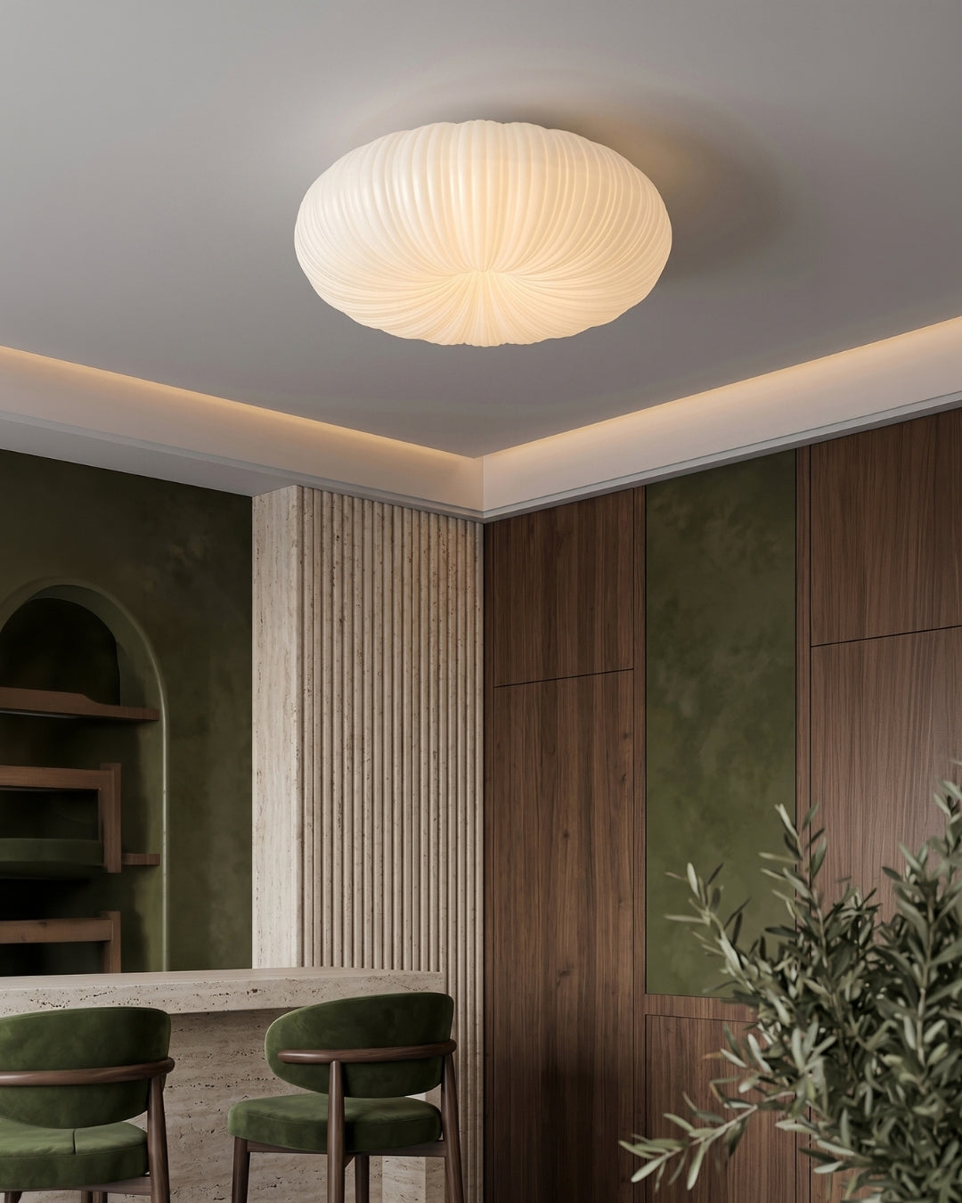 Plafondlamp Iris Scandinavisch Dimbaar Metaal & Acryl met Afstandsbediening voor Moderne Woonruimtes Slaapkamer Eetkamer Sfeerverlichting | Sansoti