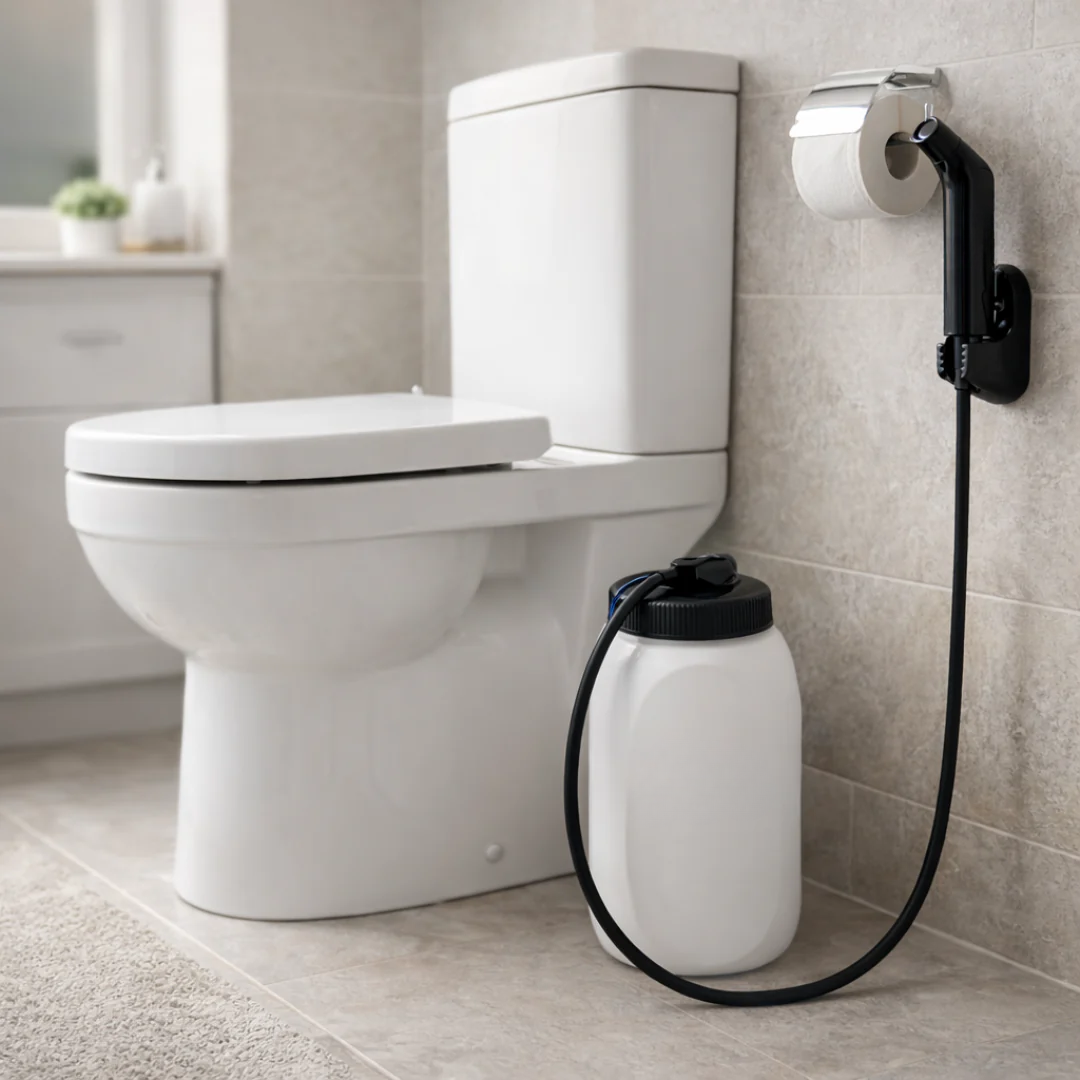 Tragbares Bidet ohne Installation, 60 Tage Akkulaufzeit, kompakt, hygienisch, für die Toilette zu Hause, unterwegs und auf Reisen | Sansoti