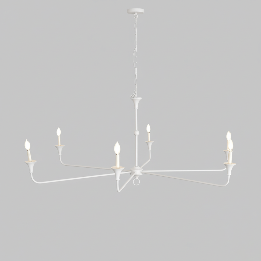 Lampe Bougie Lustre Laiton Métal Or Noir Blanc Nickel Salon Salle à Manger 5 6 Bras Suspension Vintage Lustre Bougies | Restfield