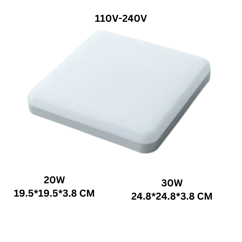 Waterproof Ceiling Lamp LED Round Oval Square for Bathroom Kitchen Balcony with Moisture-Resistant Housing | Sansoti