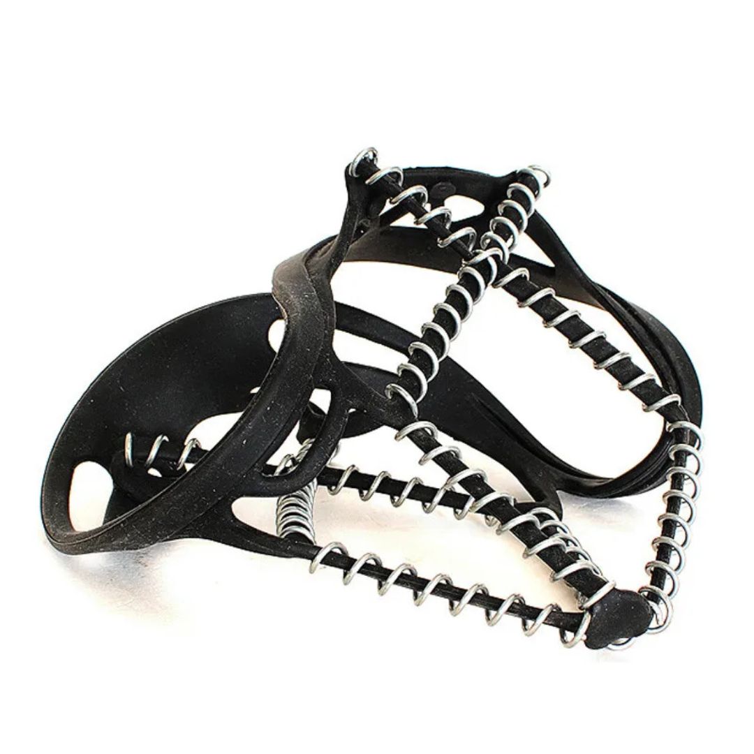 Crampons antidérapants pour chaussures avec spirales en acier pour marcher en toute sécurité sur la glace et la neige, en extérieur, adhérence universelle | Sansoti