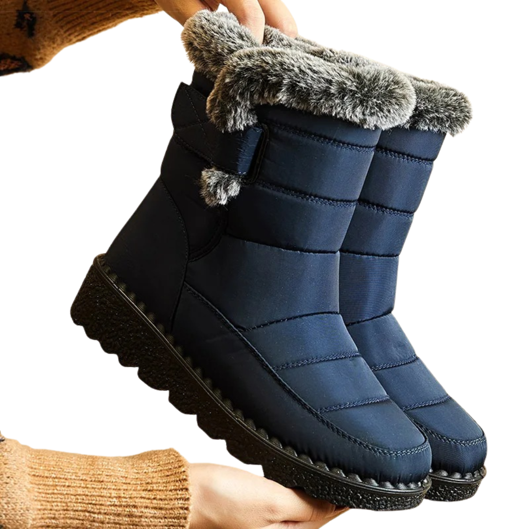 Lined Women's Boots Water-Repellent with Sturdy Grip Velcro Comfortable for Winter Walking and Snow | Sansoti