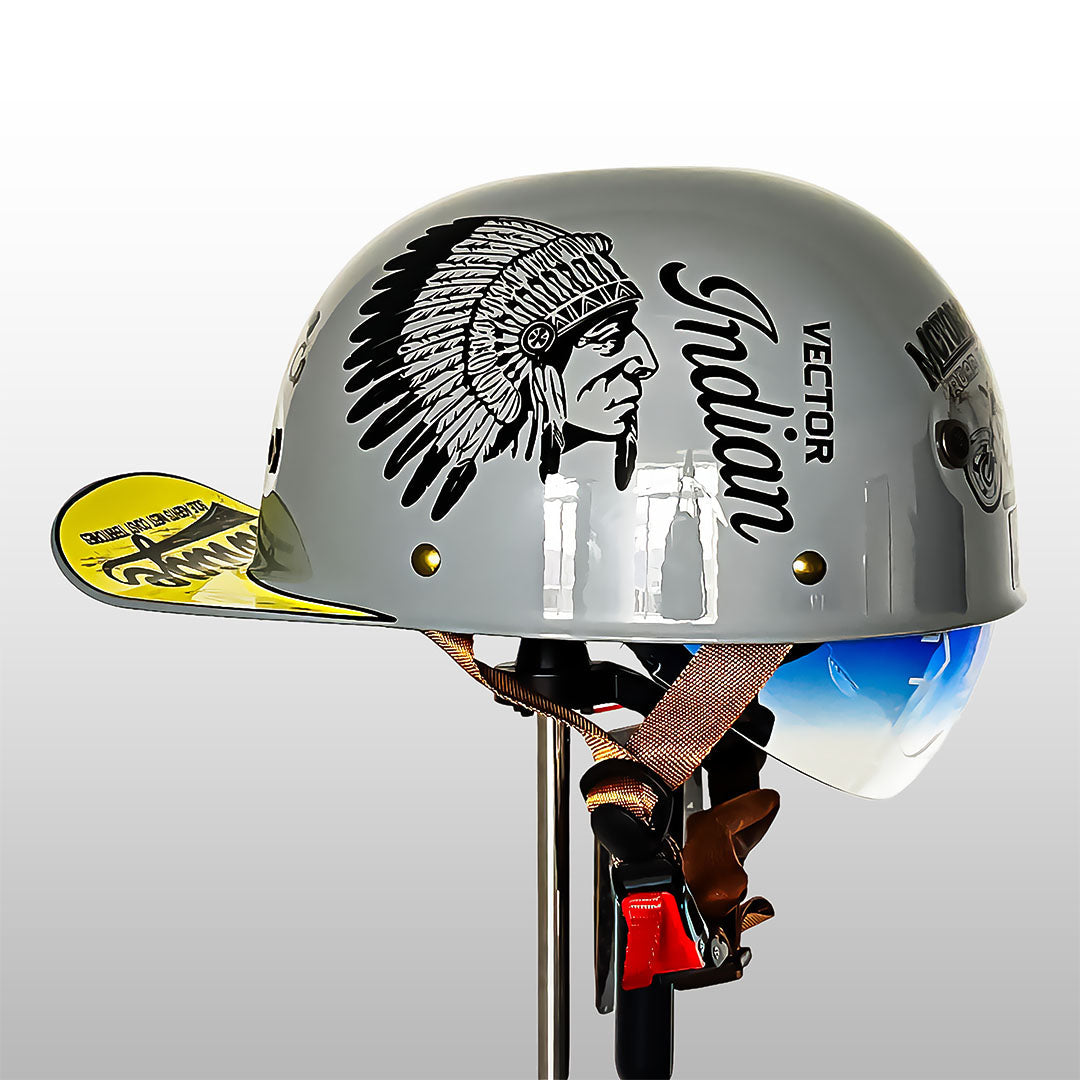 Motorhelm Halfopen Baseball Stijl DOT ECE Gecertificeerd Dagelijks Rijden Veiligheid Comfort Bescherming | Sansoti