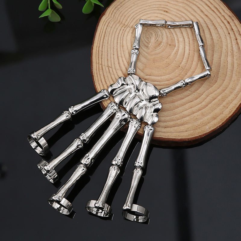Skelet Handketting Metaal Halloween Accessoire Gothic Sieraad Cosplay Party Decoratie Feest Kostuum Armband | Sansoti