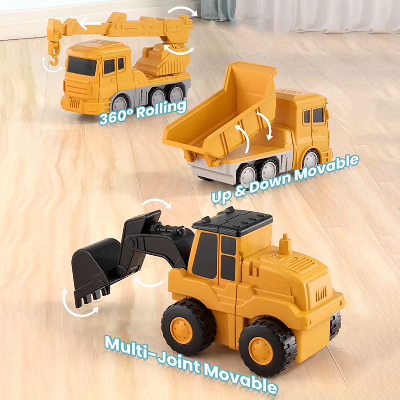 Magnetisch Bouwvoertuig Speelset 50 Stuks Transformeerbaar Voertuigset voor Kinderen Educatief Constructiespeelgoed met Magnetische Onderdelen | Sansoti