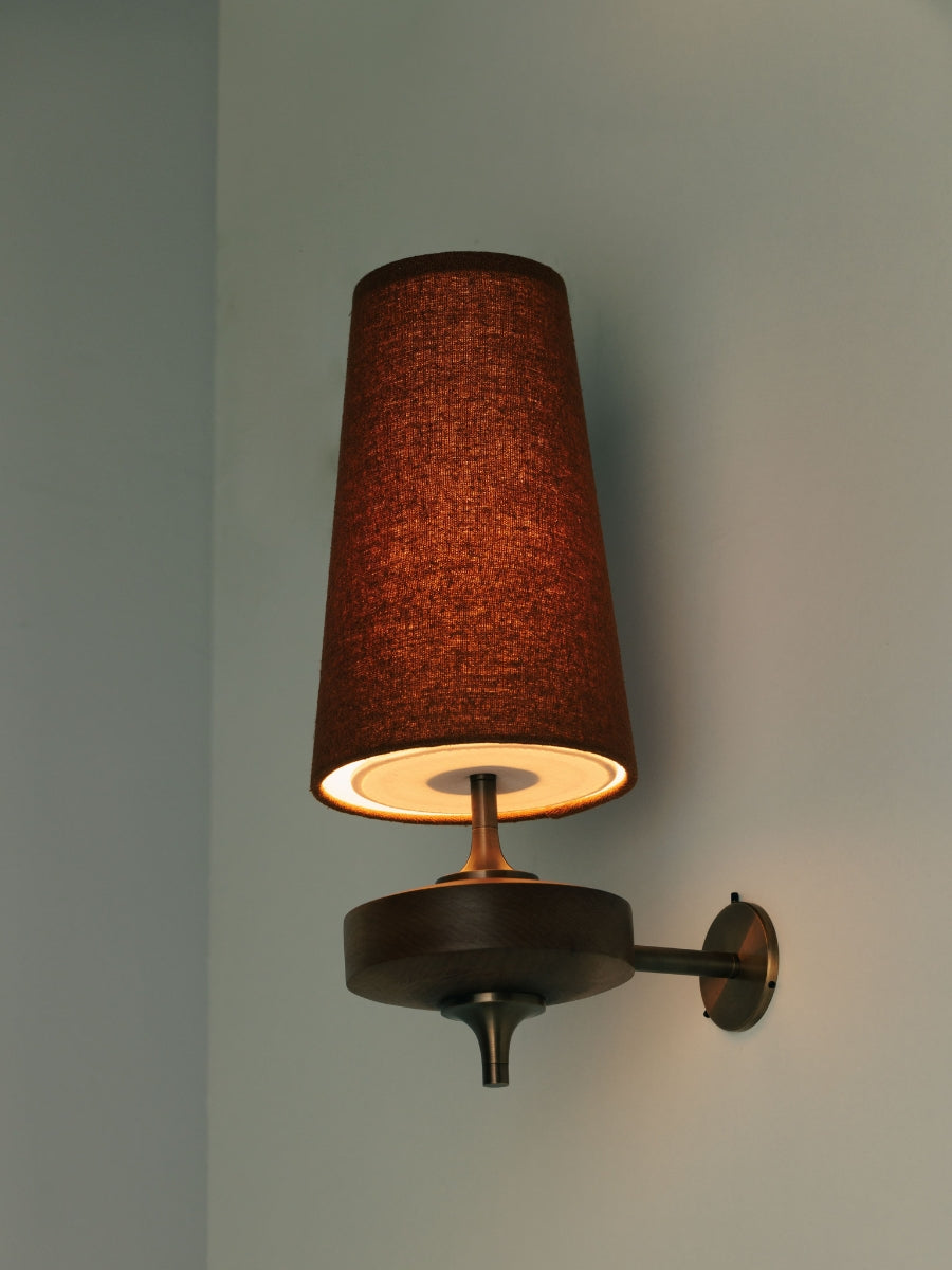 Retro Wandlamp met Stoffen Kap – Vintage Verlichting voor Slaapkamer | Sansoti
