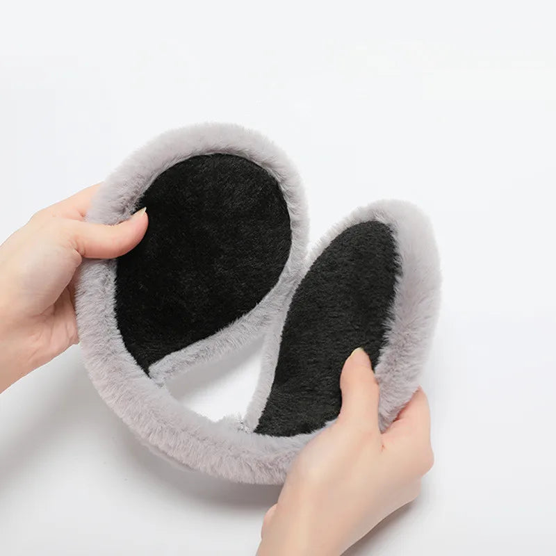 Plush Winter Earmuffs with Opening and Adjustable Headband for Women and Men, Cold Weather Accessory | Sansoti