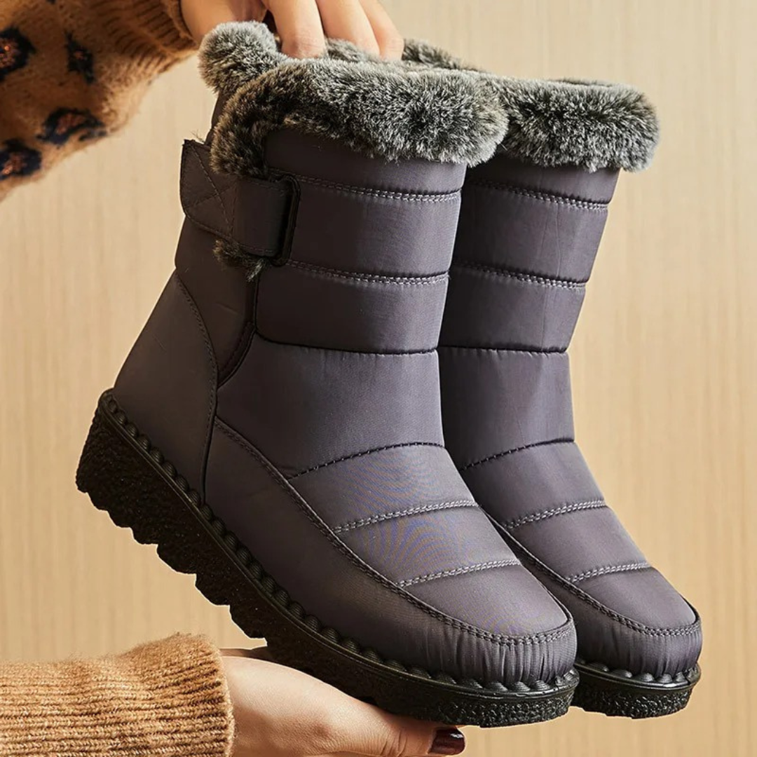 Waterdichte Dameslaarzen Winter Warme Voering Antislip Zool Wandelen Stad Werk Comfort Snowboots Dames | Sansoti