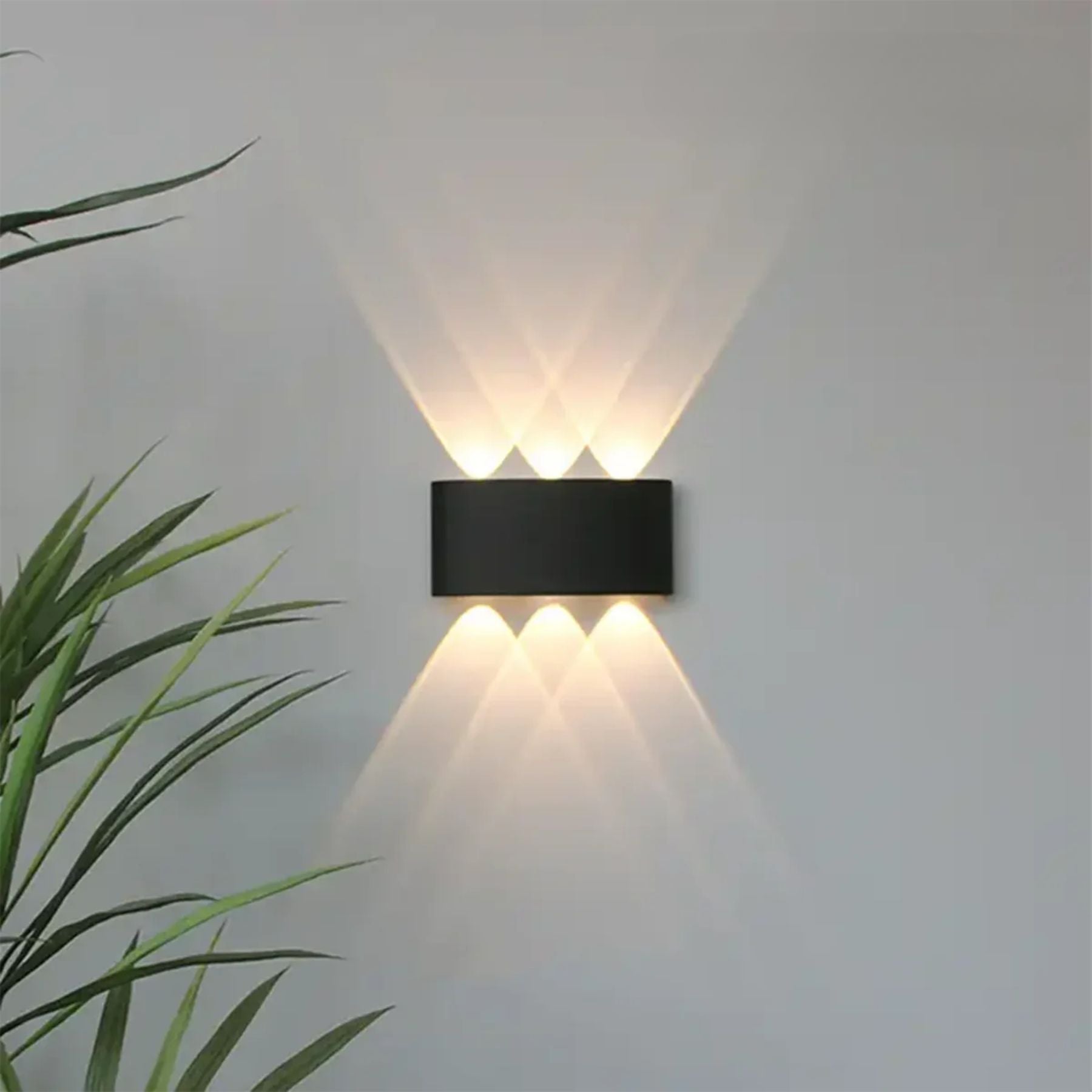 LED Wandlamp IP65 Binnen Buiten Gevellamp Patio Gang Up Down Light Zwart Wit | Sansoti