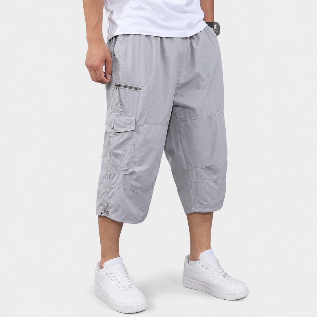 Cargo-Wandershorts für Herren Schnelltrocknend Bis zum Knie Mehrere Taschen Outdoor-Bermudashorts Elastischer Bund Sommer Casual | Sansoti