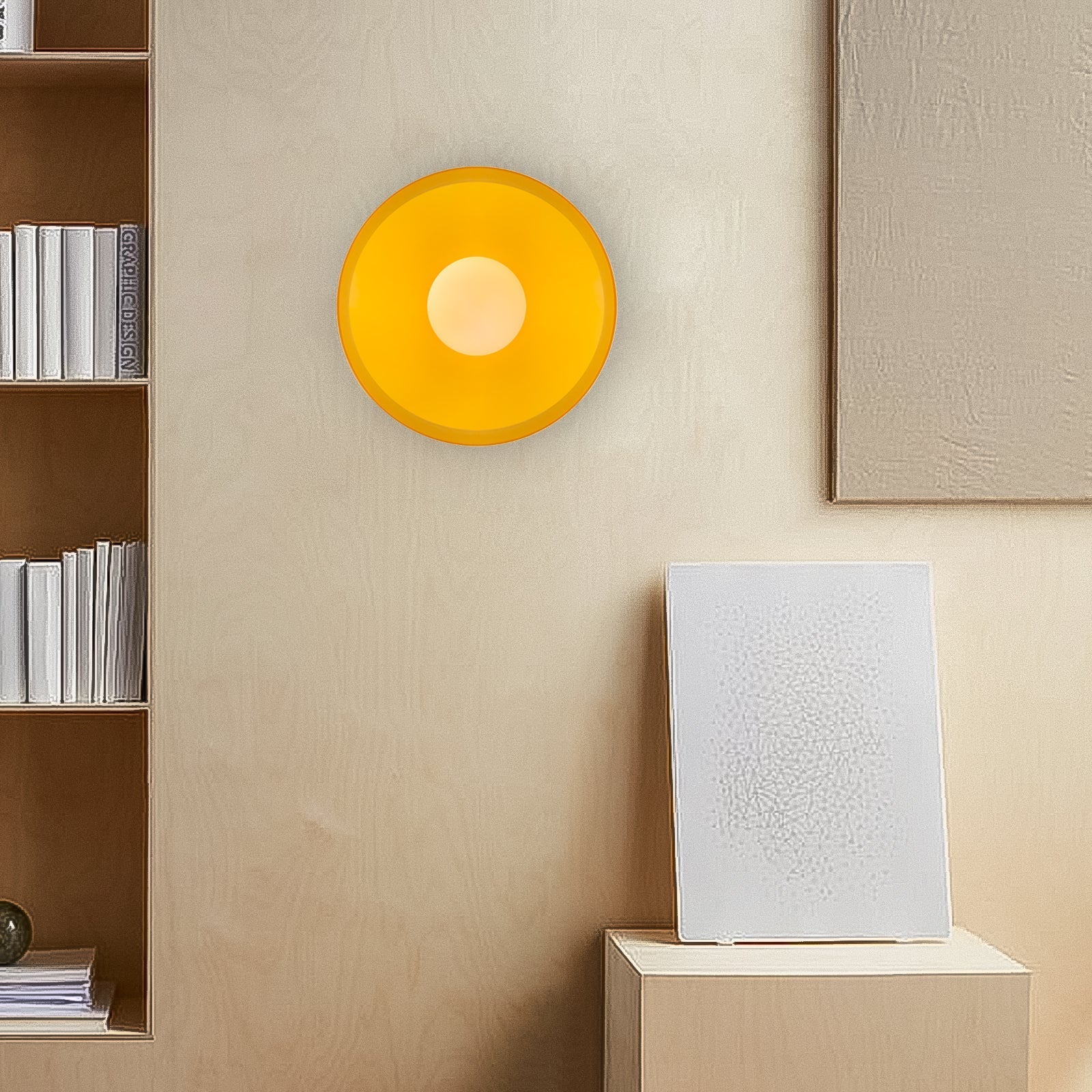 Mulon Decken- und Wandleuchte Glas G9 Bernstein Wohnzimmer Schlafzimmer Design Beleuchtung Modern Rund | Restfield