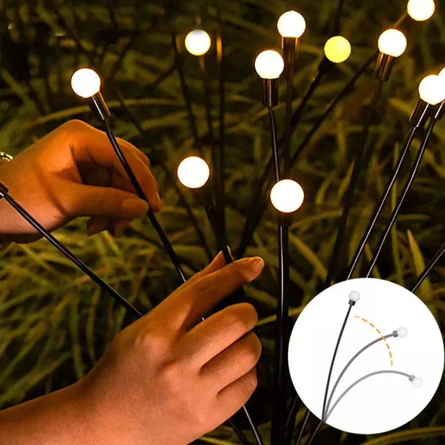 Glühwürmchen Gartenlampe Solar 20 LED Warmweiß Außenleuchte | Restfield