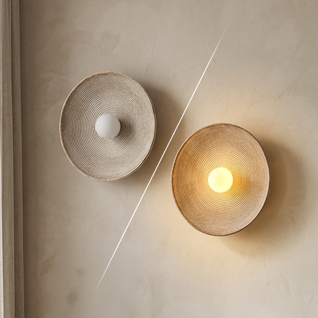 Moderne Scandinavische Wandlamp met Houtlook en Zacht Licht – Klein 20 cm of Groot 27 cm – Warm Wit Koel Wit of Dimbaar | Sansoti