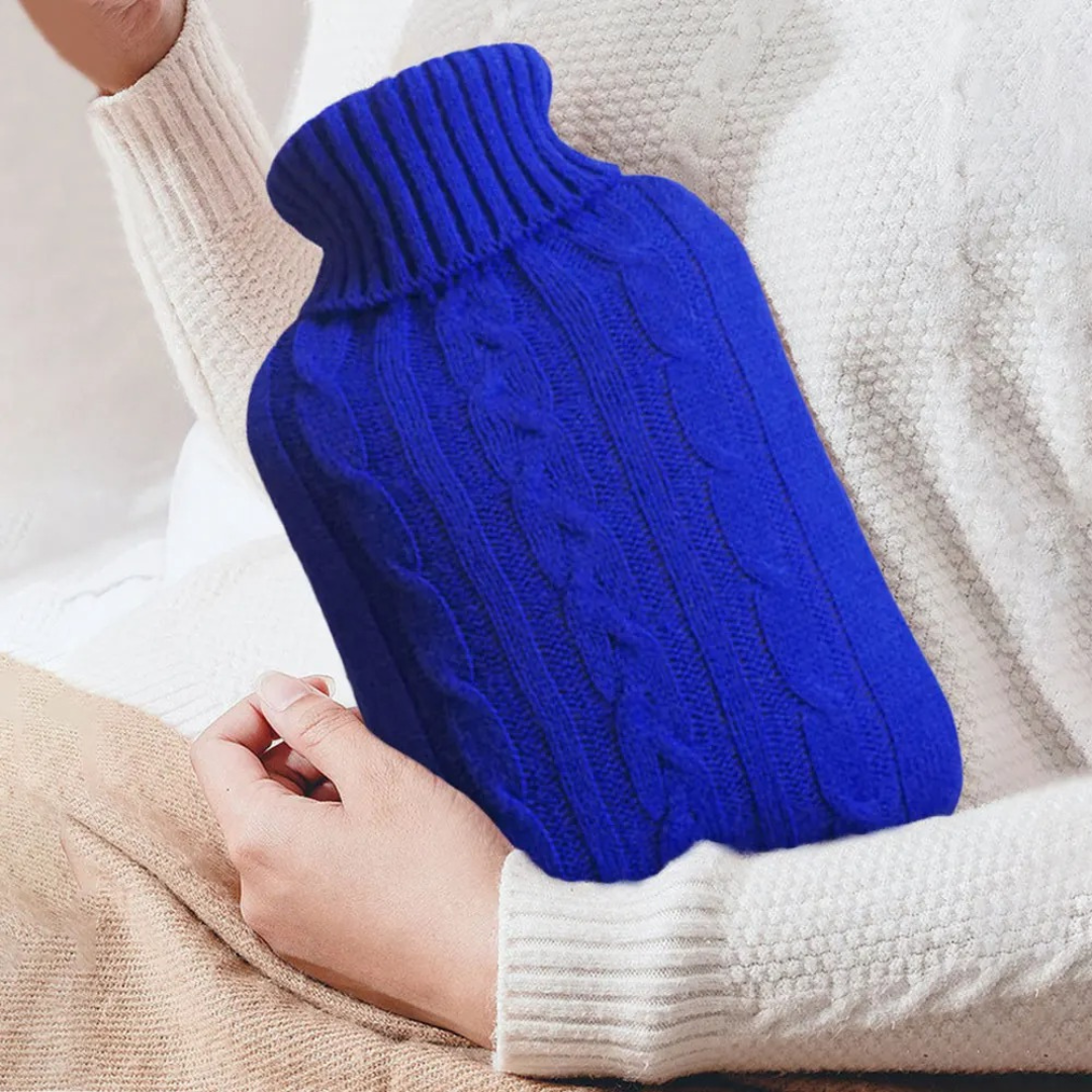 2L Hot Water Bottle with Soft Plush Cover for Long-Lasting Warmth and Optimal Comfort at Home during Cold Winter | Sansoti