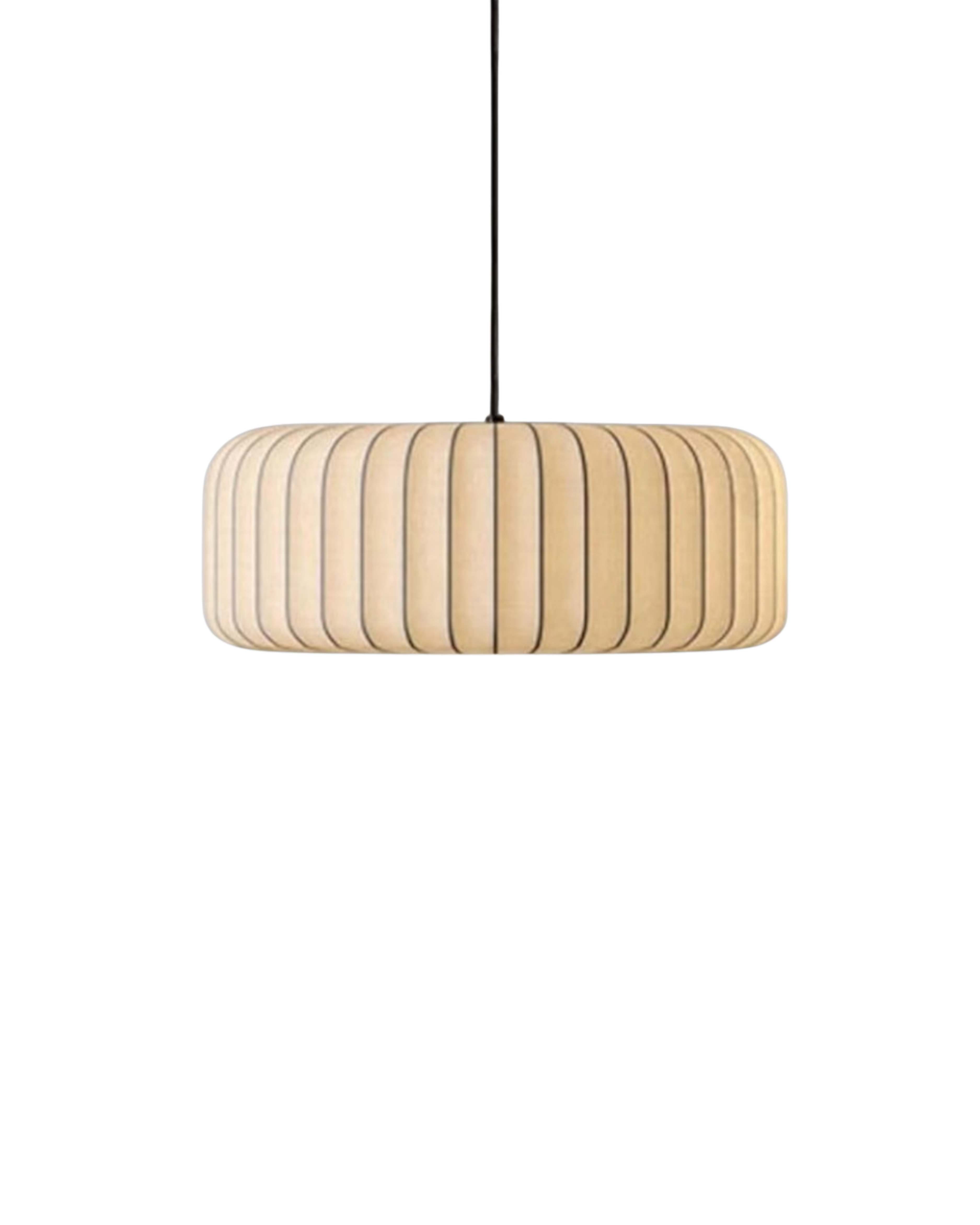 Moderne hanglamp met stoffen lampenkap – minimalistische design plafondlamp in stretchstof voor eetkamer en woonkamer | Sansoti
