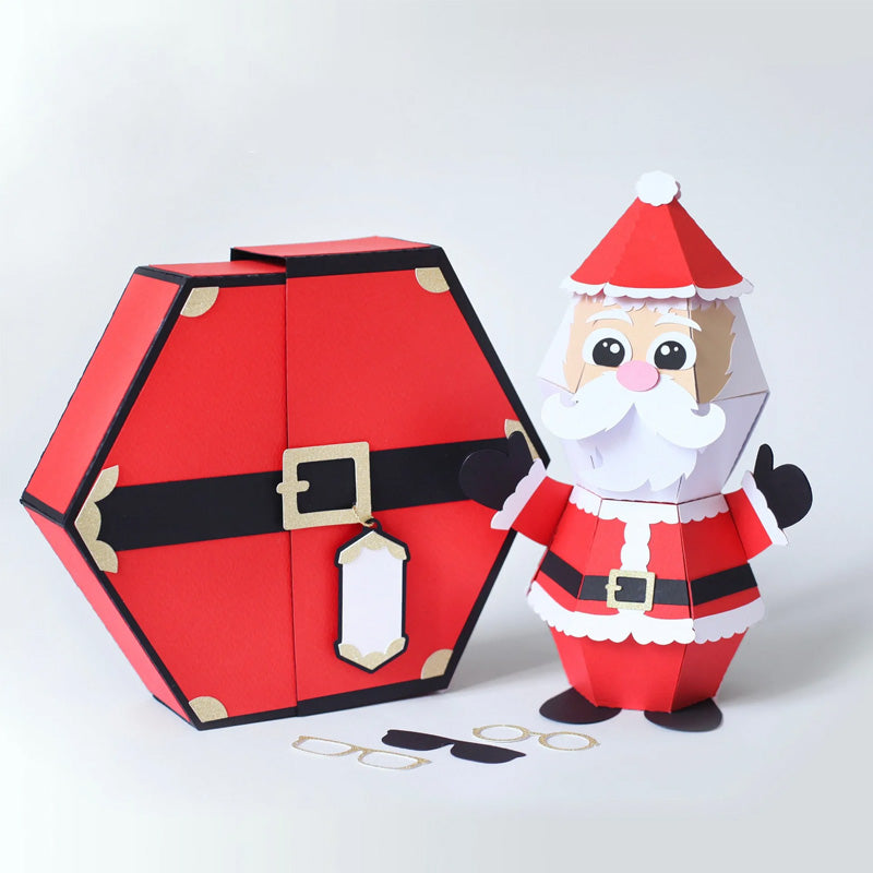 3D Pop-up Surprisebox met Kerstman Figuur voor Grappige Kerstgroet Interactief Cadeau Kerstkaart Verrassing | Sansoti