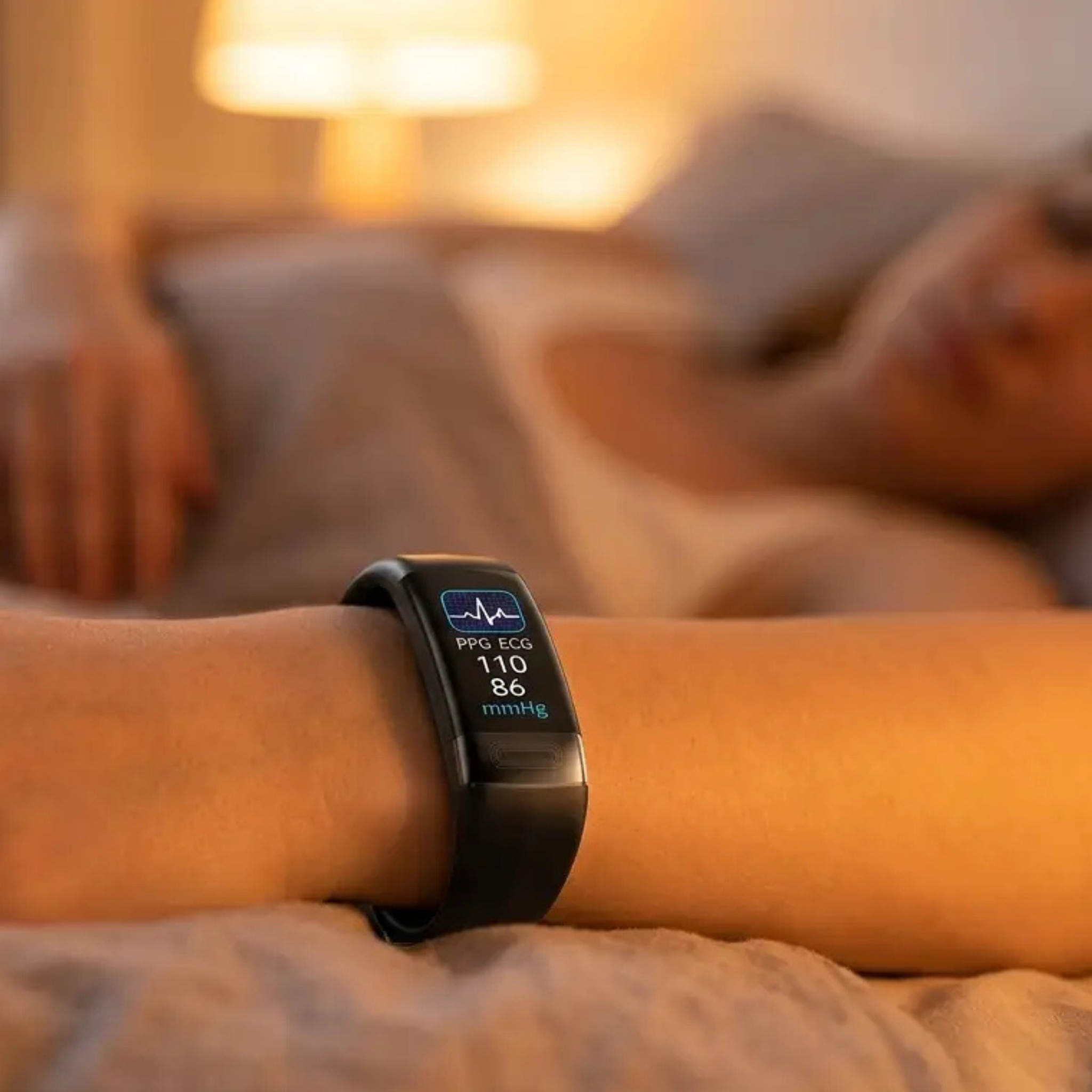 Smartwatch met Bloeddrukmeter, ECG, Hartslagmeter, Zuurstofsaturatie en Slaaptracking – Gezondheidsmonitor | Sansoti