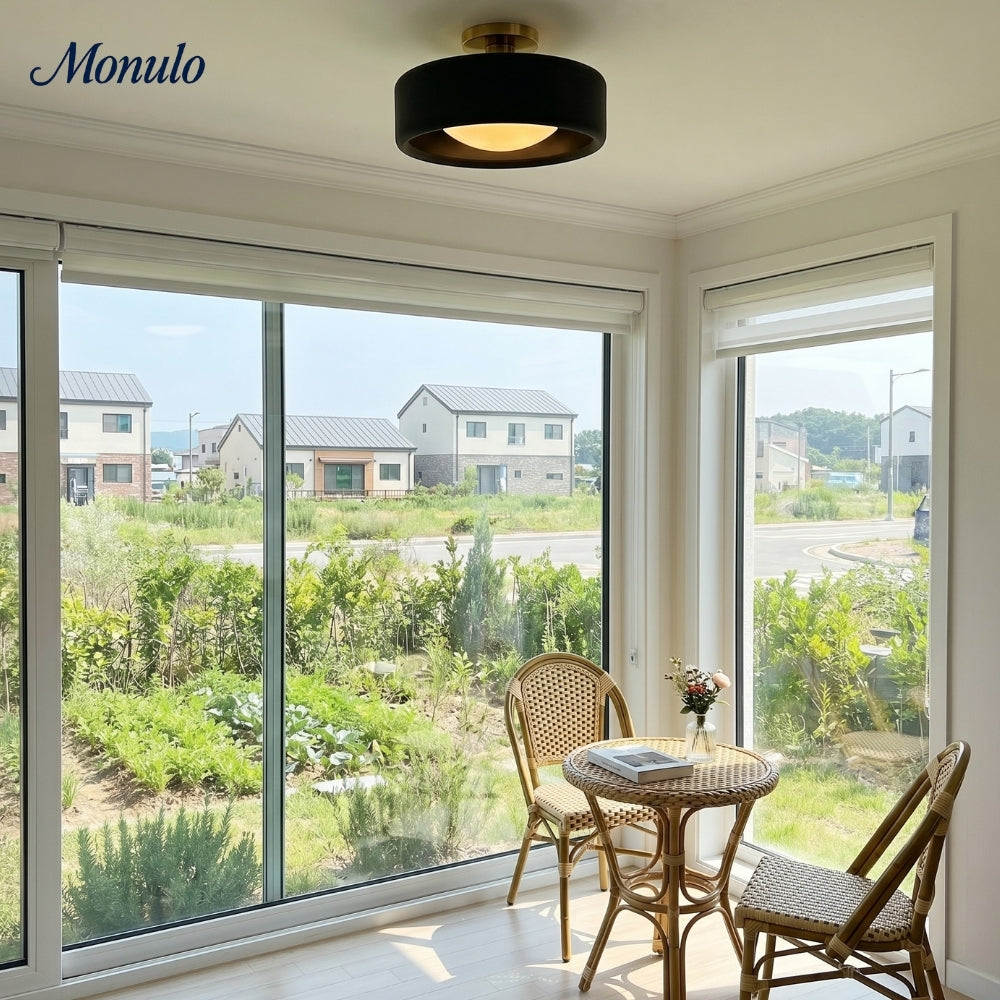 Porseleinen Plafondlamp met Strakke Montage – Moderne Lage Profiellamp Keramiek Opbouwverlichting | Sansoti