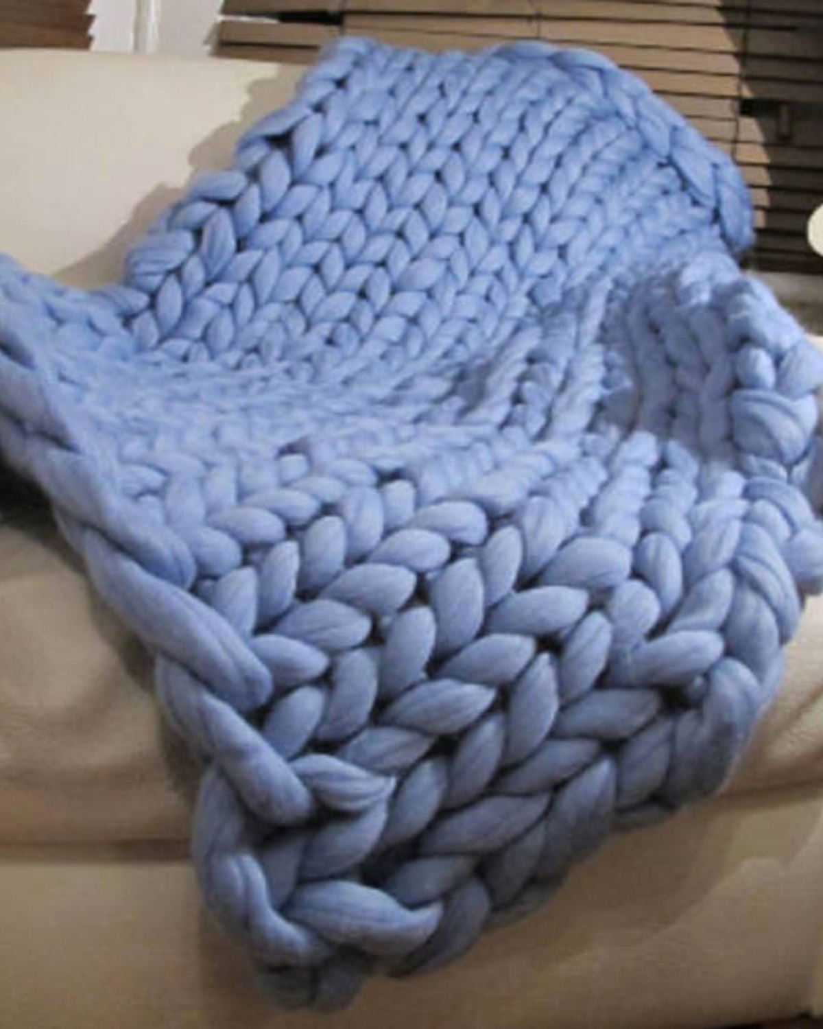 Handgebreid Chunky Plaid – Dik Gebreide Deken in Zachte Chenille voor Bank en Bed | Sansoti
