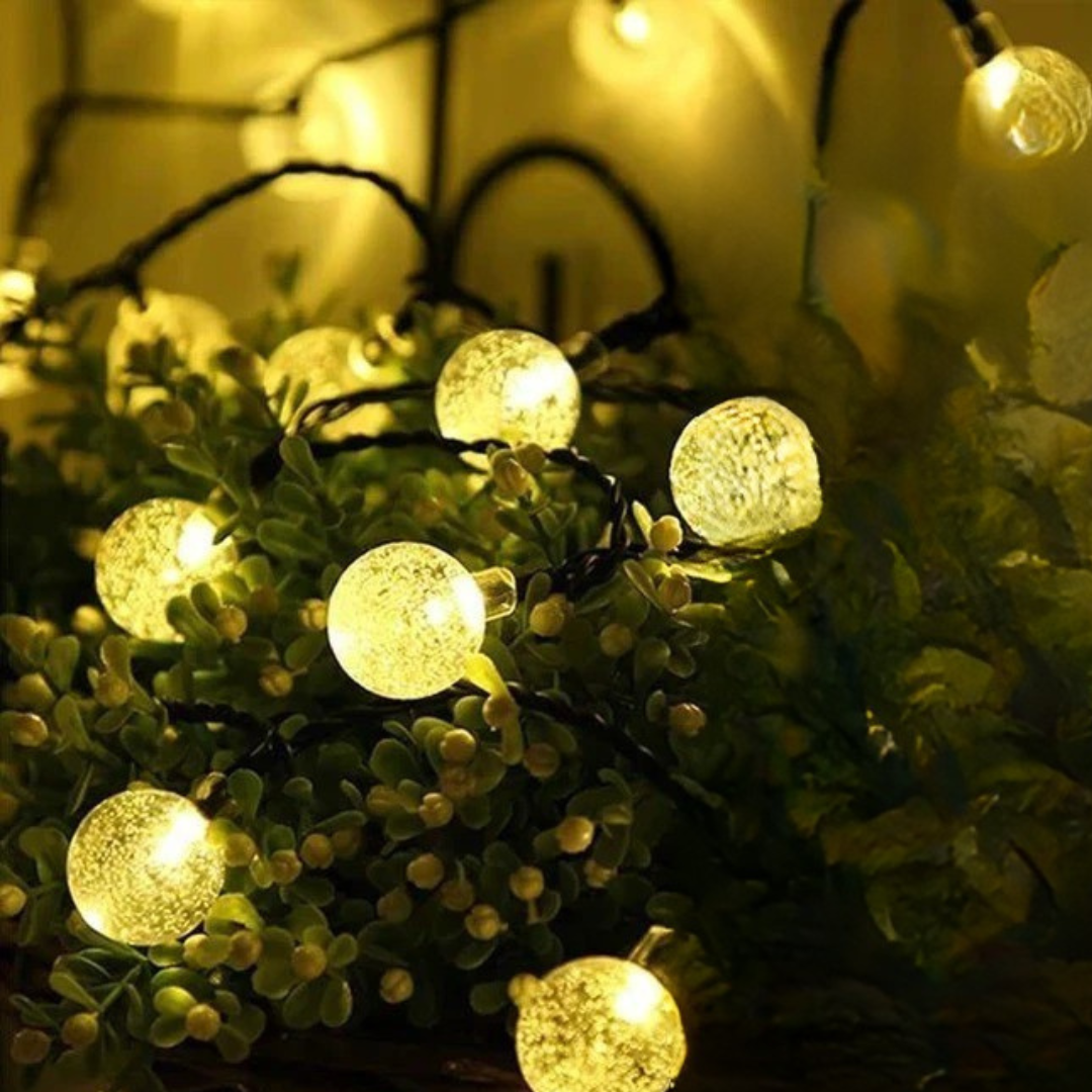 Éclairage de jardin solaire avec boules en cristal, 50-100 LED, éclairage extérieur de fête et d’ambiance, décoration de jardin | Sansoti
