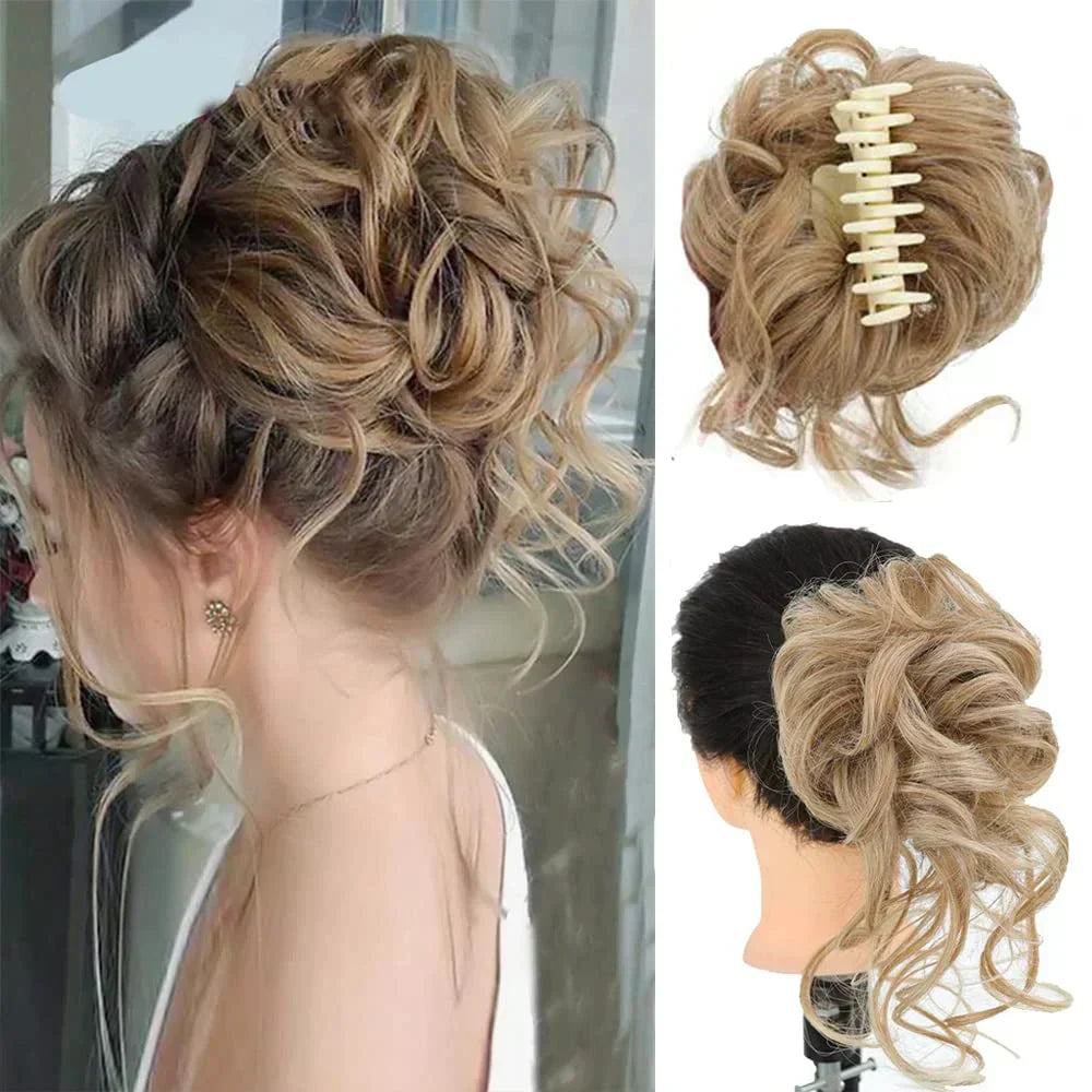 Clip-In Hair Bun met Krullen – Vollere Knot in Seconden zonder Styling | Sansoti