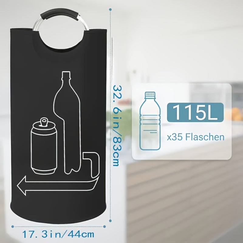 Inklapbare Opbergmand 115L Cilindervorm Wasgoed Recycling Speelgoed Huishouden Ruimtebesparend Organizer | Sansoti