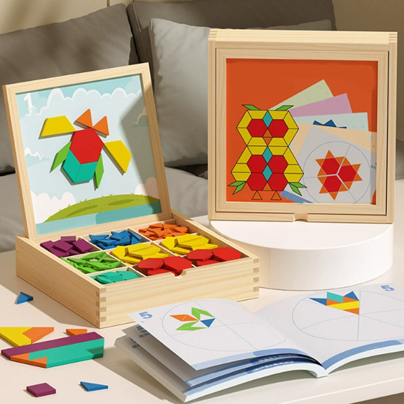 Magnetische Houten Bouwblokken met Voorbeeldkaarten 180/200-delig Educatief Speelgoed voor Kinderen 3+ Jaren met Opbergdoos STEM Ontwikkelingsspel Ruimtelijk Inzicht Fijne Motoriek Creatief Bouwen | Sansoti
