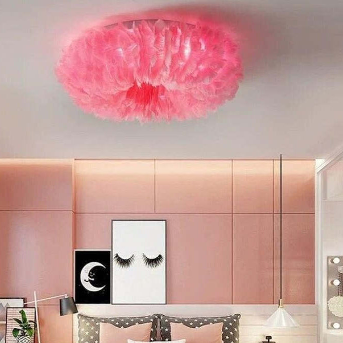 Plafondlamp Veren Zwanenveren Metaal Warm Wit LED Woonkamer Slaapkamer Luxe Sfeerverlichting | Sansoti