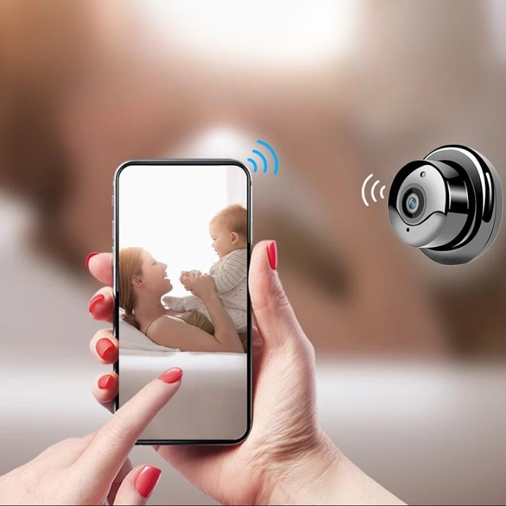 Discreet HD Beveiligingscamera 1080p met Magnetische Montage Draadloos Wifi Nachtzicht Bewegingsdetectie | Sansoti