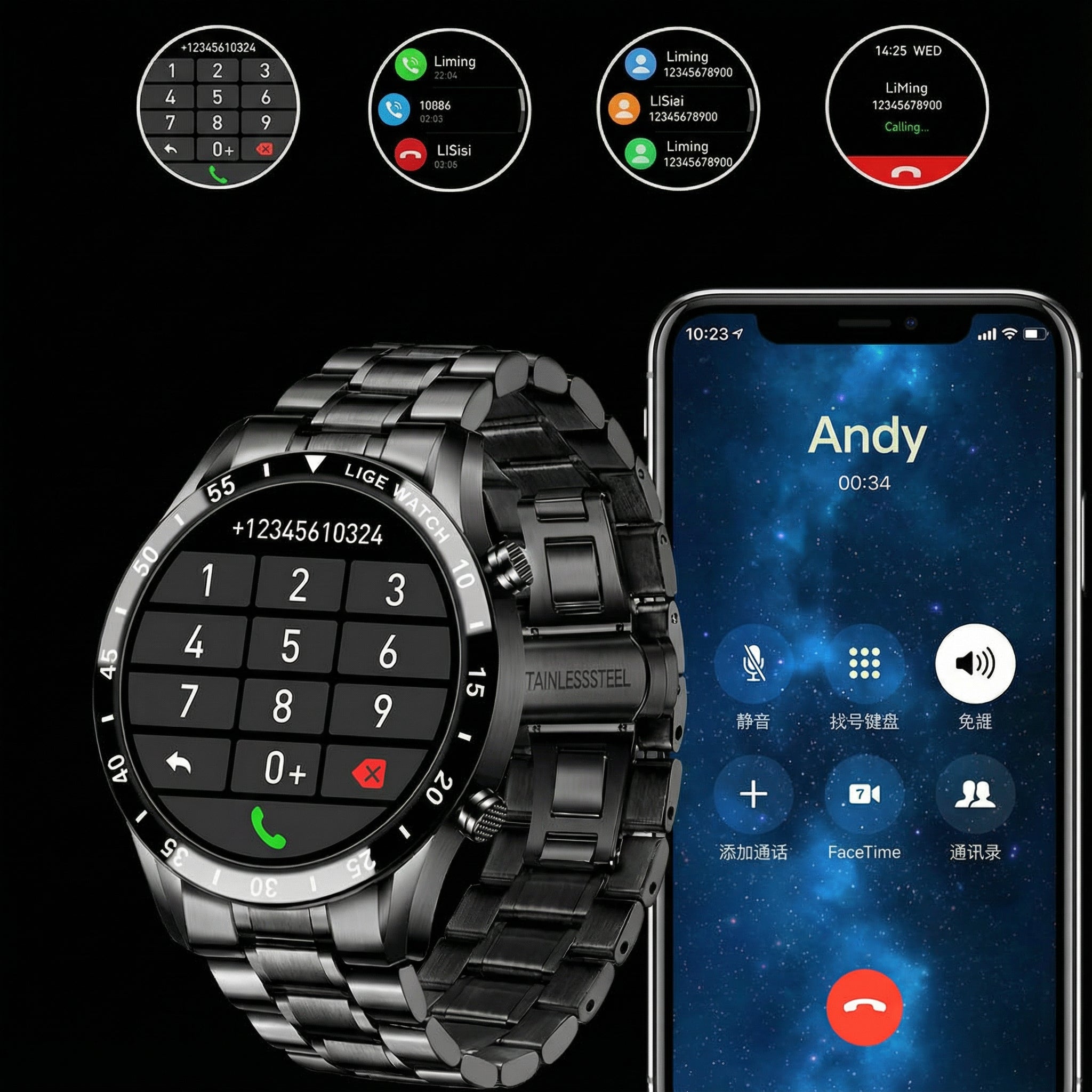 Smartwatch met Touchscreen & Notificaties – Veelzijdig Draagcomfort Dagelijks Gebruik | Sansoti