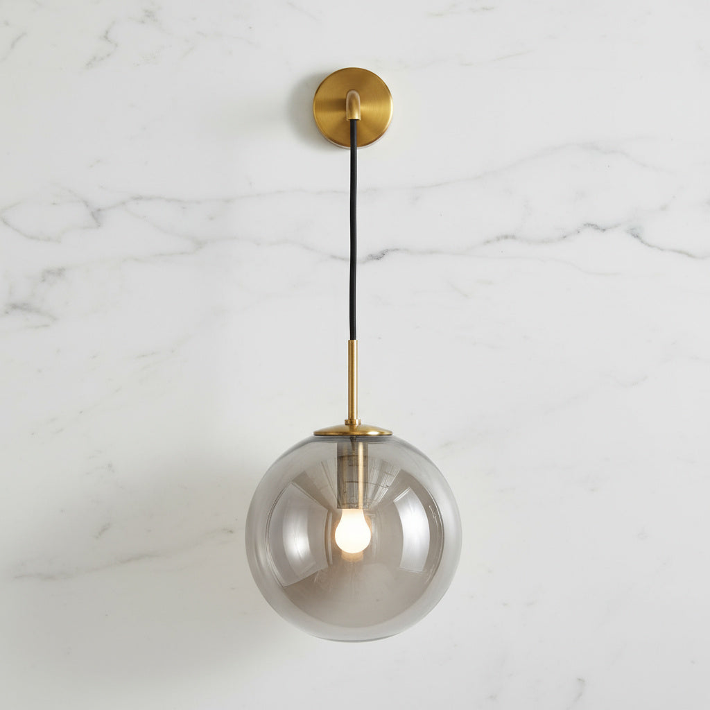 Glazen Wandlamp met Metalen Armatuur – Moderne Wandverlichting voor Hal, Slaapkamer en Woonkamer | Sansoti