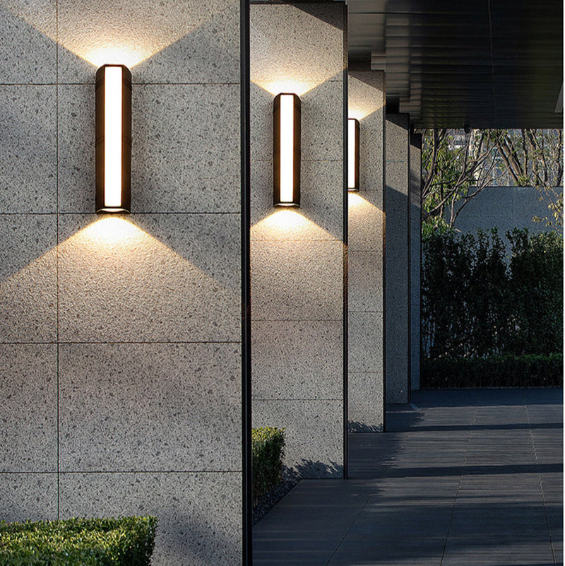 LED Buitenwandlamp Waterdicht Zwart Modern Design Terrasverlichting Tuinlamp 12W-24W Gevellamp Buitenverlichting | Sansoti
