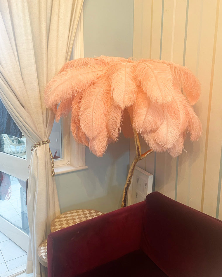 Stehlampe Federn Palme Harz Dekorativ Warmweiß Wohnzimmer Schlafzimmer Standleuchte | Restfield