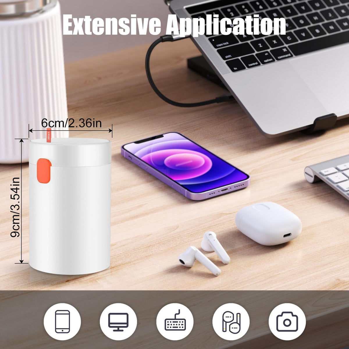 20-piece Cleaning Kit for Keyboards, Earbuds, and Devices with Precision Brushes and Spray Bottle | Sansoti