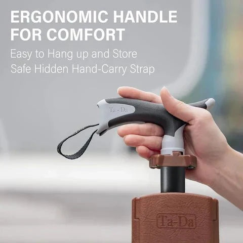Walking Stick with Foldable Seat 85cm Aluminum Adjustable for Trekking Outdoor Walking Rest Support | Sansoti