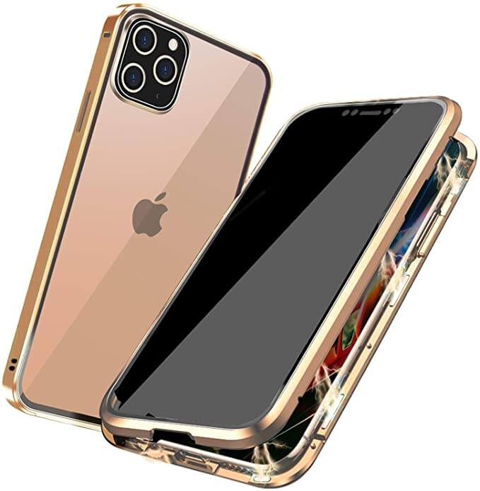 Coque de Téléphone en Verre Magnétique avec Protection d'Écran Vie Privée — Protection 360° pour iPhone | Sansoti
