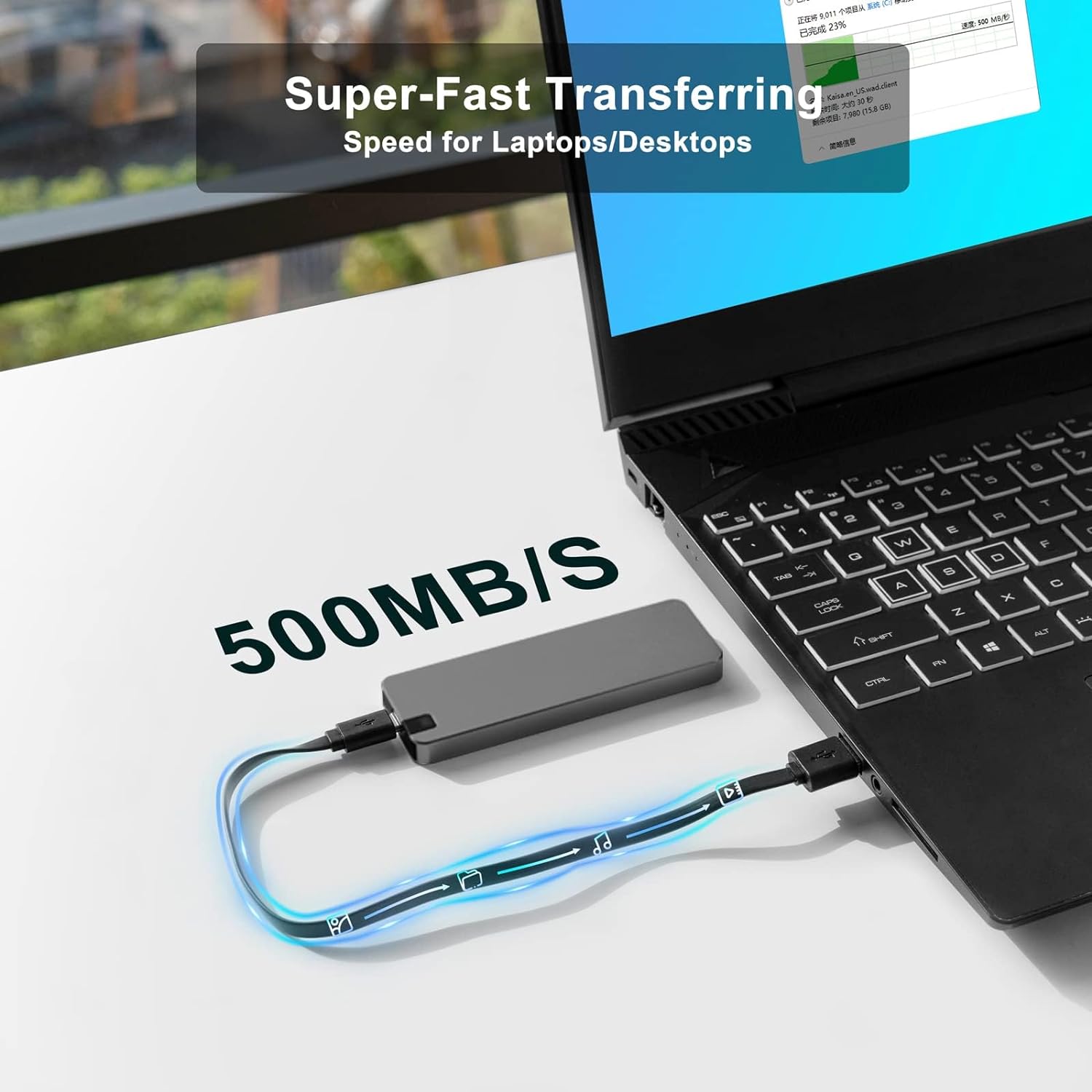 Externe SSD Schijf Draagbaar met Aluminium Behuizing Grijs Rood Blauw 1TB 2TB 4TB 8TB Snelle USB 3.2 Gegevensopslag Veilige Data Back-up Zakformaat Externe Harde Schijf Reisbestendig | Sansoti