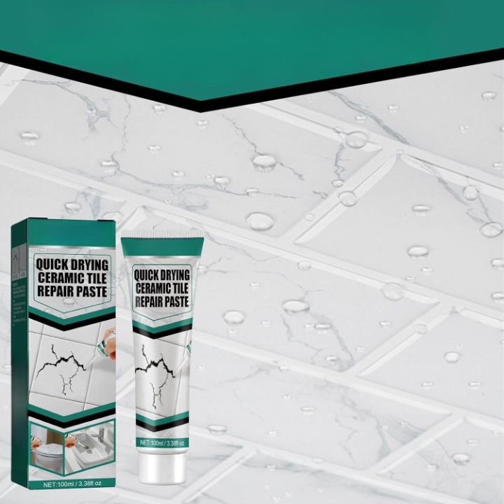 Tegelreparatiepasta 100ml Keramiek Porselein Marmer Badkamer Keuken Scheuren Chips Waterdicht Sneldrogend Vloerreparatie Wandtegel Herstellen | Sansoti