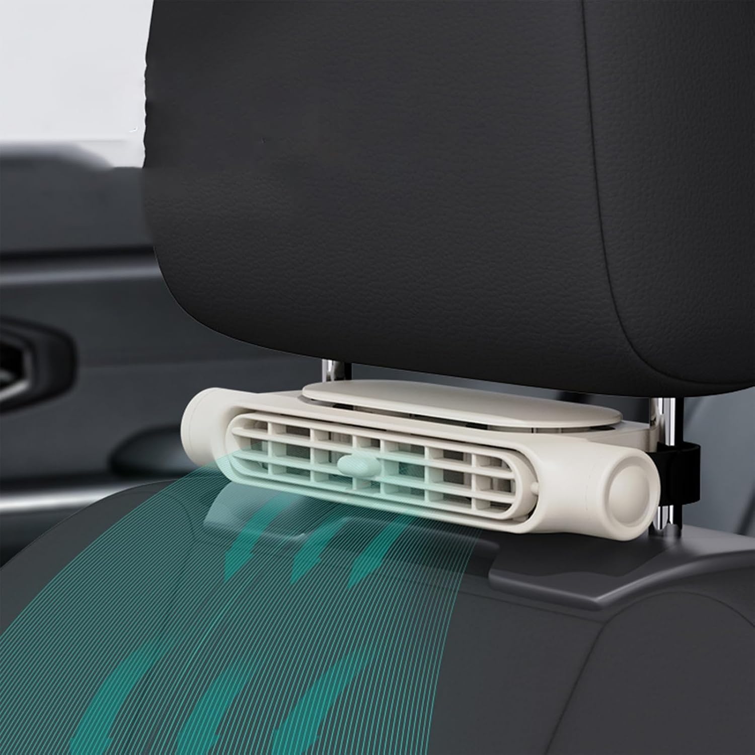 USB Car Fan for Headrest 3 Speeds Adjustable for Front and Rear Passengers Bladeless Safe Quiet Compact | Sansoti