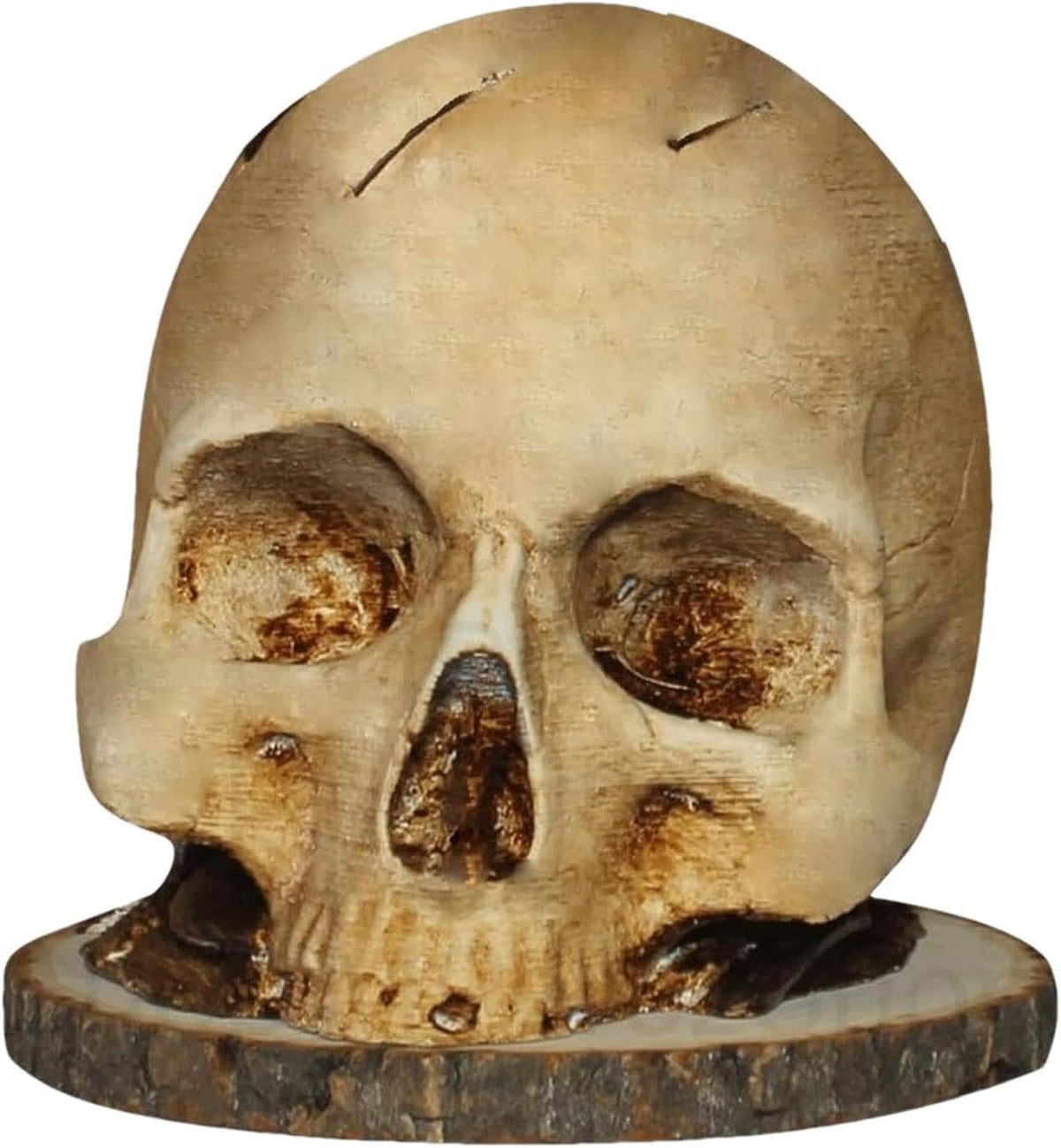 Skull-Shaped Knife Block with Fruit Bowl Gothic Design Storage Rack Kitchen Decoration Horror Kitchenware | Sansoti