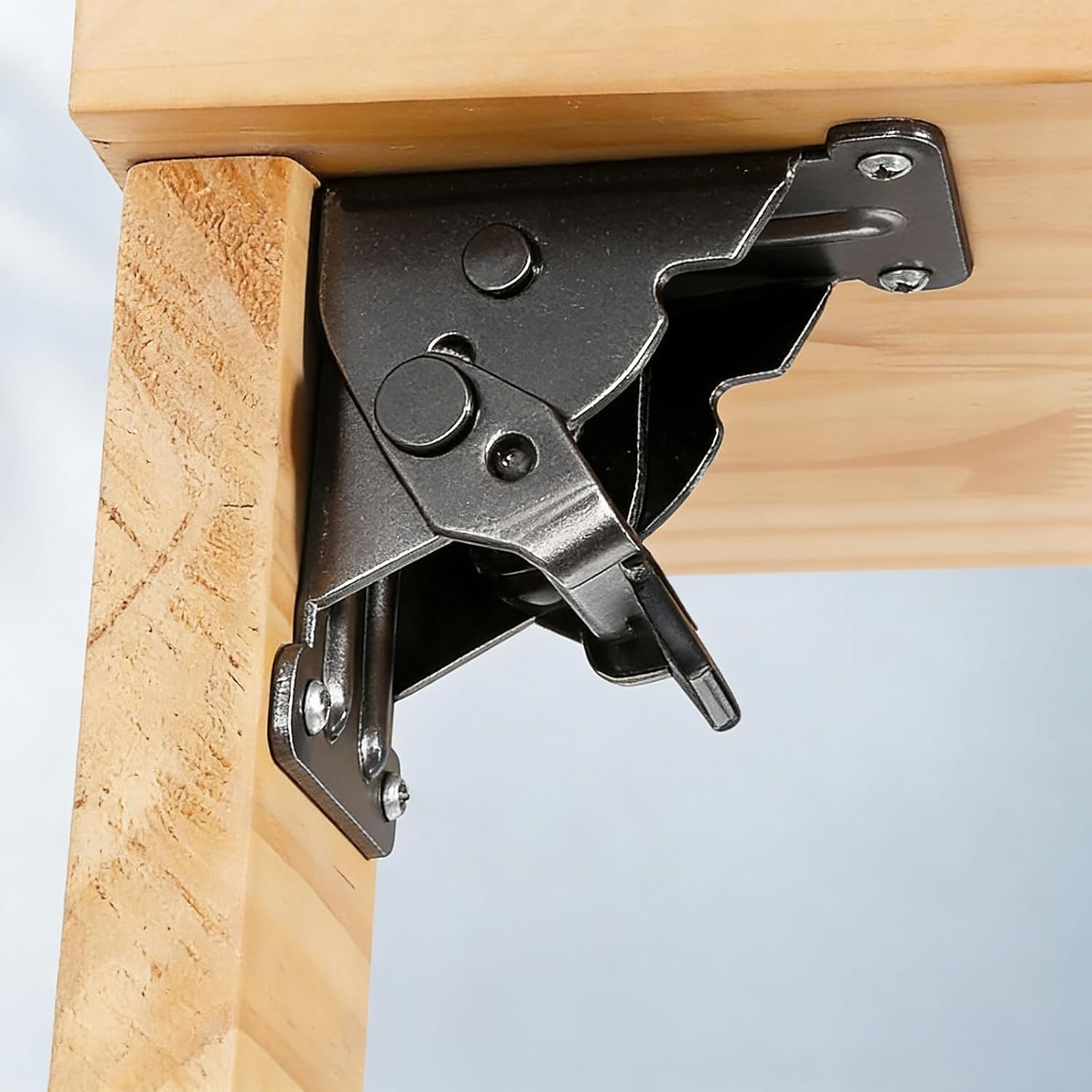 Klaptafelbeslag Staal – Zelfvergrendelend tot 225 kg – 90° Montage – 2 Stuks | Sansoti