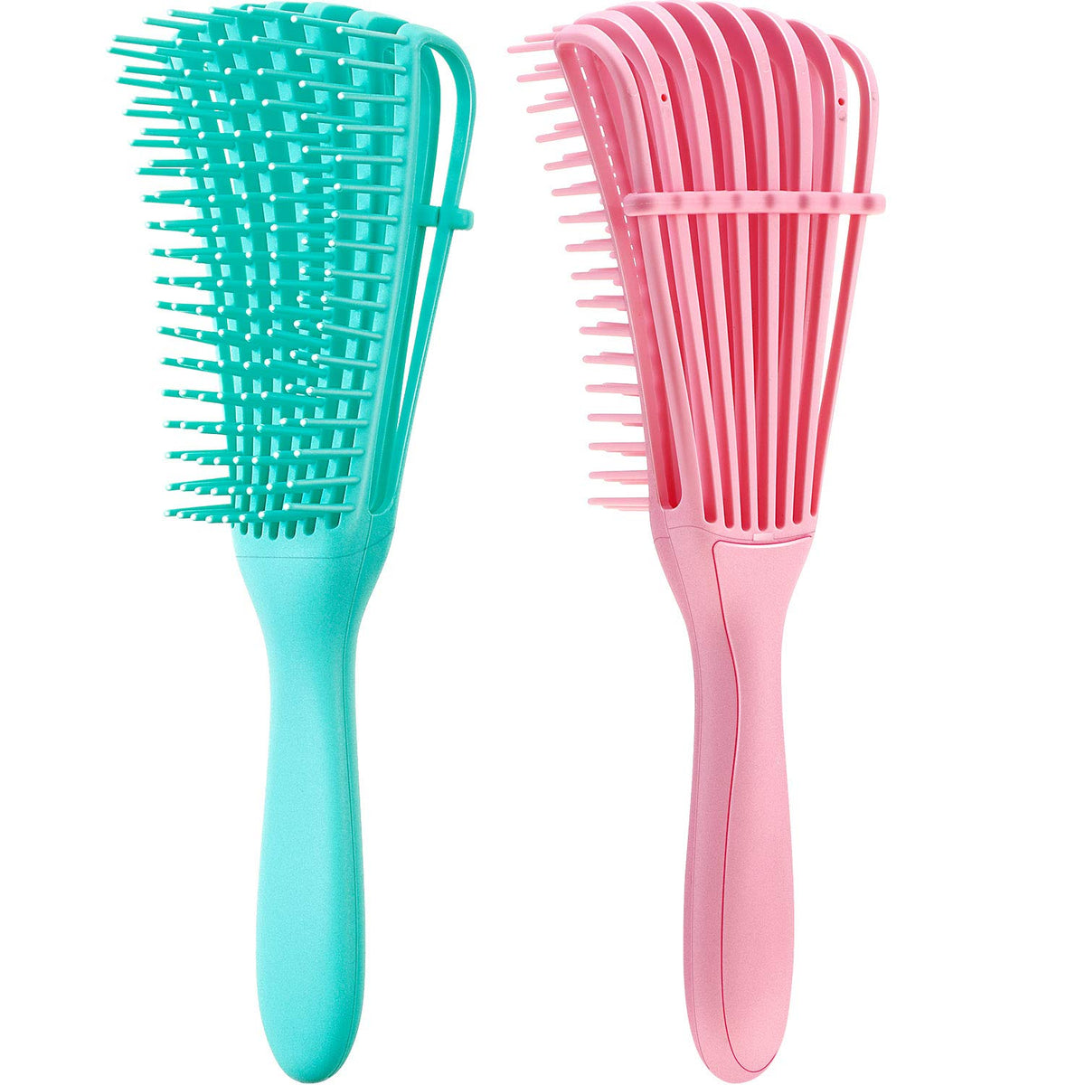 Entwirrbürsten-Set für lockige Texturen, Haartyp 3a-4c, Afro-Locken, Massage, verstellbar, 2 Stück, Detangler | Sansoti