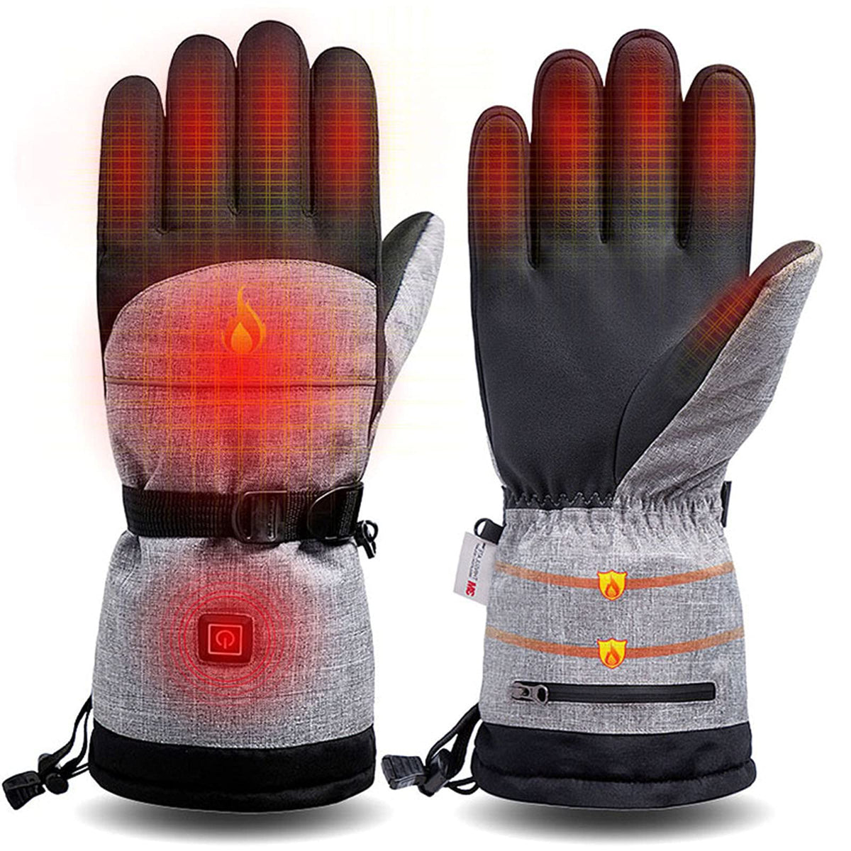 Verwarmde Handschoenen met Touchscreen Functie 3 Warmtestanden Waterdicht voor Wintersport Skiën Snowboarden | Sansoti