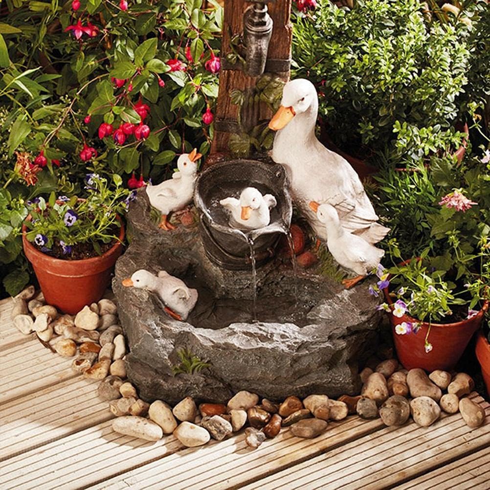 Tafelfonteintje op Zonne-energie met Dierenfiguur LED-verlichting Balkon Terras Tuin Decoratie | Sansoti