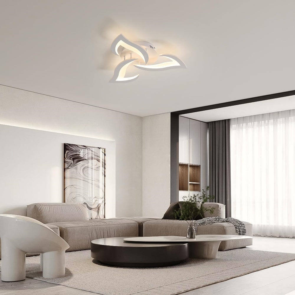 Lovela Flower Deckenleuchte LED 3200 Lumen Schwarz Wohnzimmer Schlafzimmer Design Deckenleuchte modern | Restfield