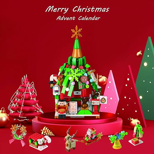 Adventskalender Bouwblokken 24 Dagen Kerstdorp Winterthema Creatief Constructiespeelgoed Kerst December Kinderen | Sansoti