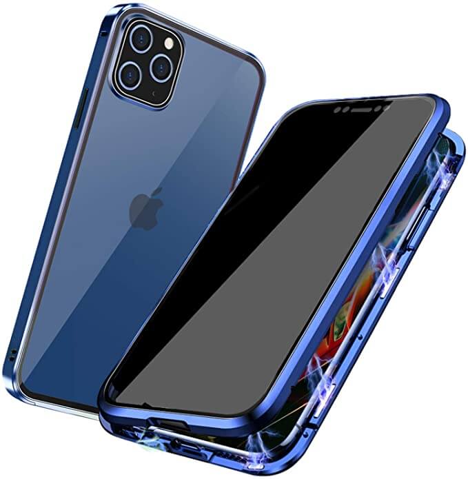 Coque de Téléphone en Verre Magnétique avec Protection d'Écran Vie Privée — Protection 360° pour iPhone | Sansoti