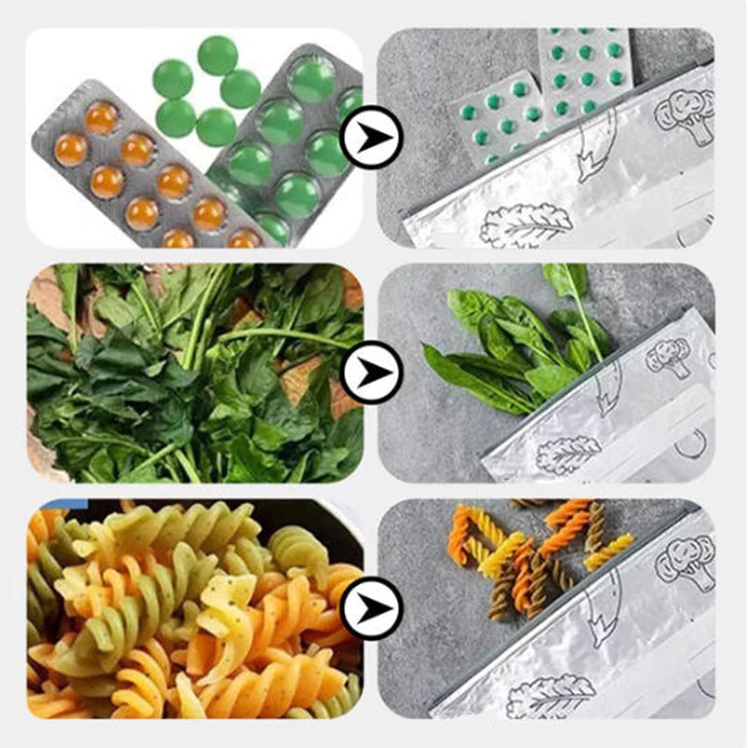 Herbruikbare Vershoudzakken met Zip-Sluiting Aluminium 20 Stuks Set voor Groenten Fruit Snacks Koelkast | Sansoti