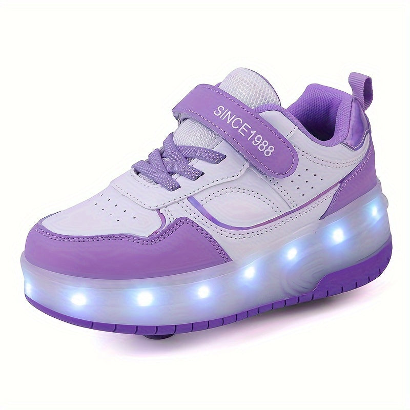 Rollerschoenen voor Kinderen met LED-verlichting – Sportieve Sneakers met Wieltjes – Comfortabel en Veilig – Maat 29-40 | Sansoti